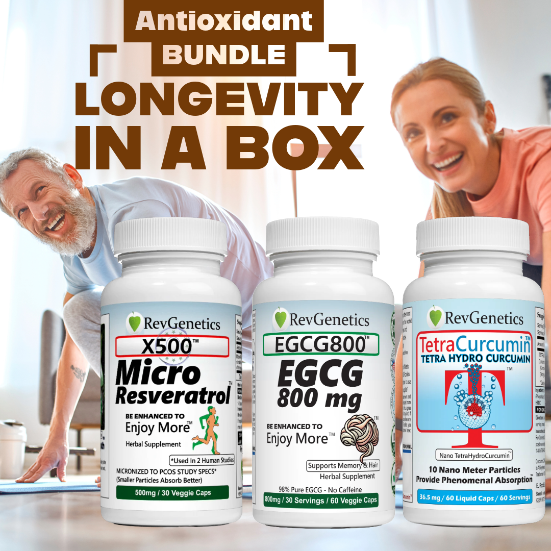 RevGenetics Antioxidant Bundle - Longevity In A Box EnergyBundle_1 Member Products,All Products